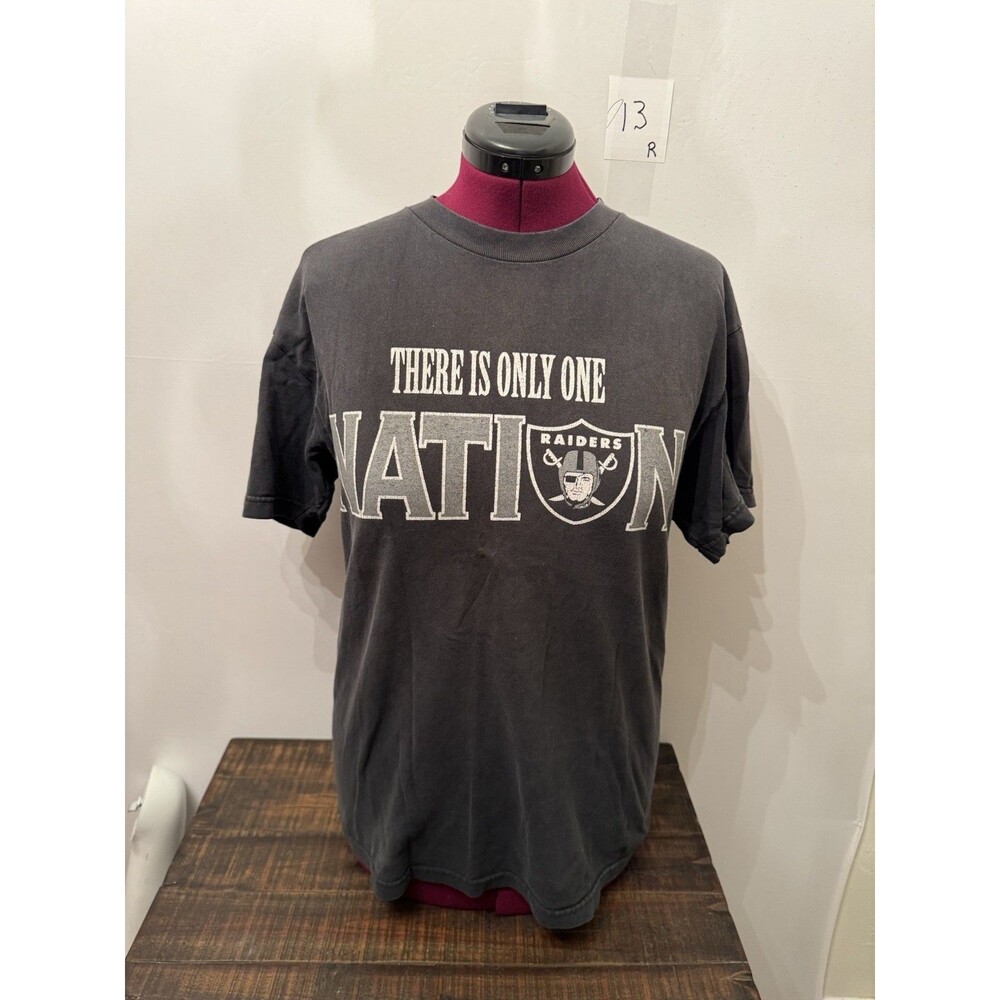 Las Vegas Raiders There Is Only One Nation T-Shirt Vintage Faded L